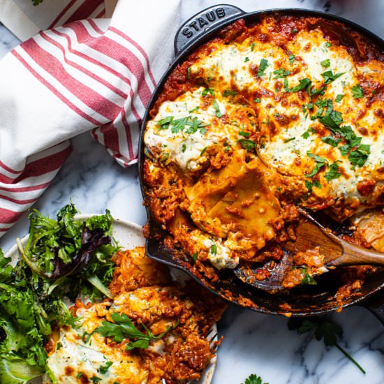 Easy Skillet Lasagna - Recipe photo by Butter Be Ready