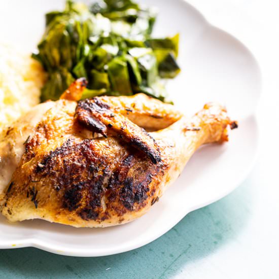 Grilled Spatchcocked Chicken - Recipe photo by sidewalkshoes