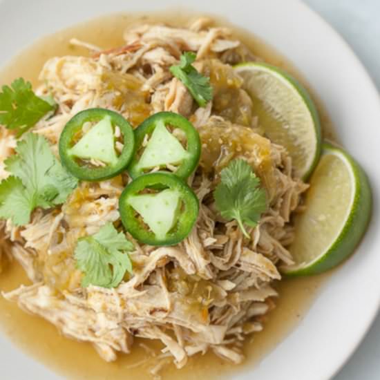 Instant Pot Salsa Verde Chicken - Recipe photo by thymeandjoy