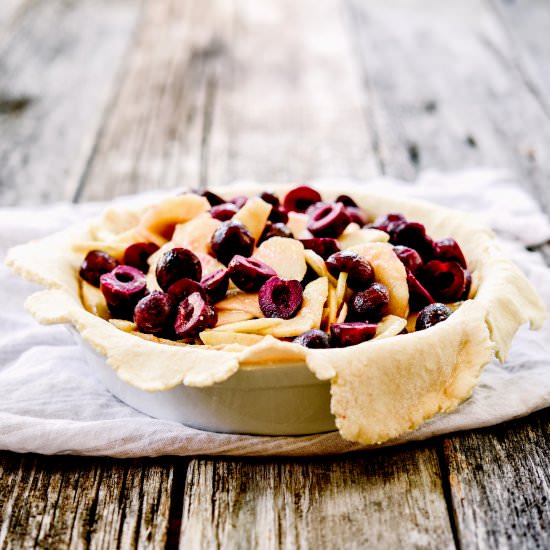 Apple-Cherry Pie - Recipe photo by evashiva