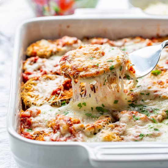 Baked Eggplant Parmesan - Recipe photo by Savingroomfordessert