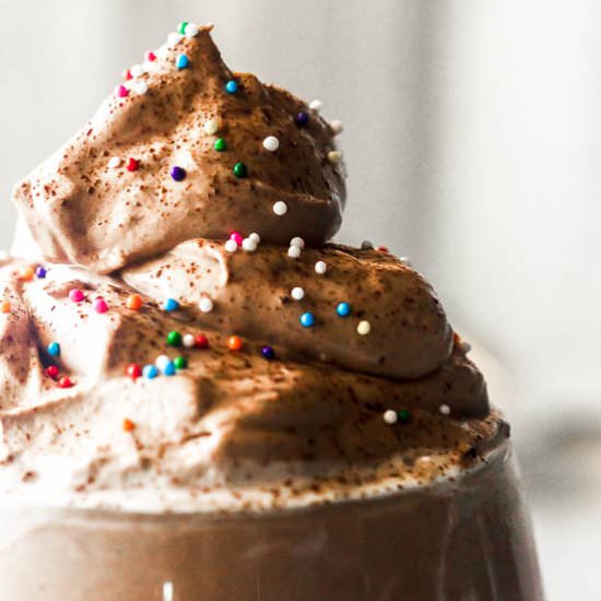 Dalgona Whipped Chocolate - Recipe photo by Sweet Tea and Thyme