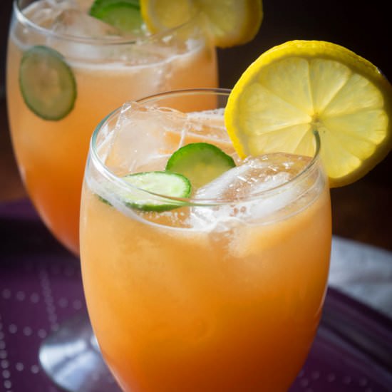 Cucumber Melon Wine Spritzer - Recipe photo by JawnsICooked