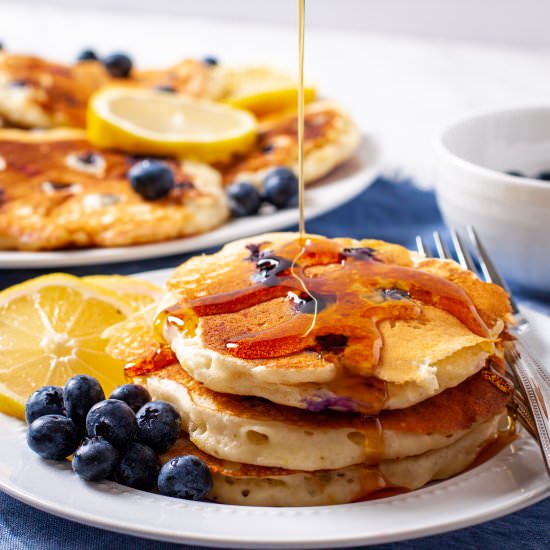 Blueberry Lemon Pancakes - Recipe photo by Dishes with Dad