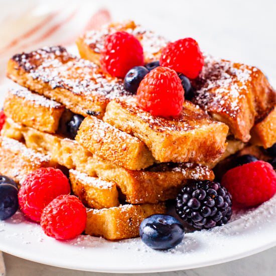 Cinnamon French Toast Sticks - Recipe photo by Dishes with Dad