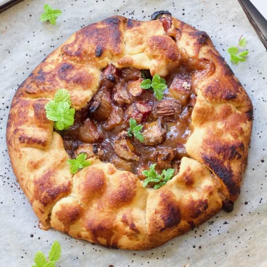 Easy Rhubarb Tart (Vegan) - Recipe photo by joskitchenlarder