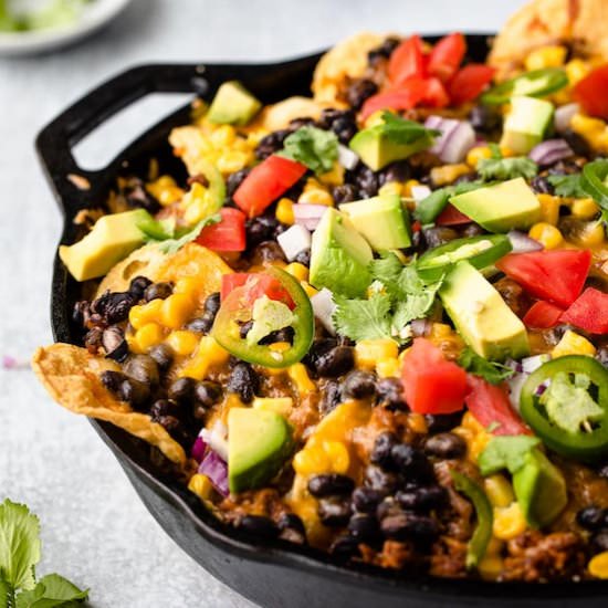 Cast Iron Skillet Nachos - Recipe photo by thetravelpalate