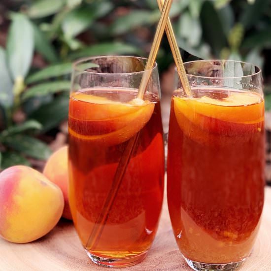 Georgia PEACH Sweet Tea - Recipe photo by Donut Worry Be Healthy