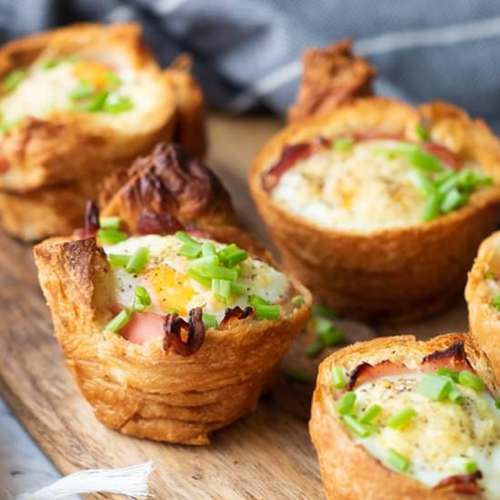 Breakfast Croissant Cups - Recipe photo by dinnertwist