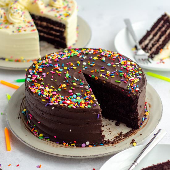 chocolate layer cake - Recipe photo by freshaprilflours