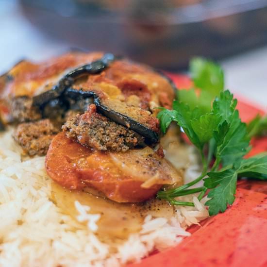 Layered Eggplant Casserole - Recipe photo by HIldaskitchenblog