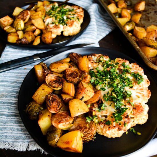 Garlic Butter Cauliflower Steaks - Recipe photo by earthly provisions