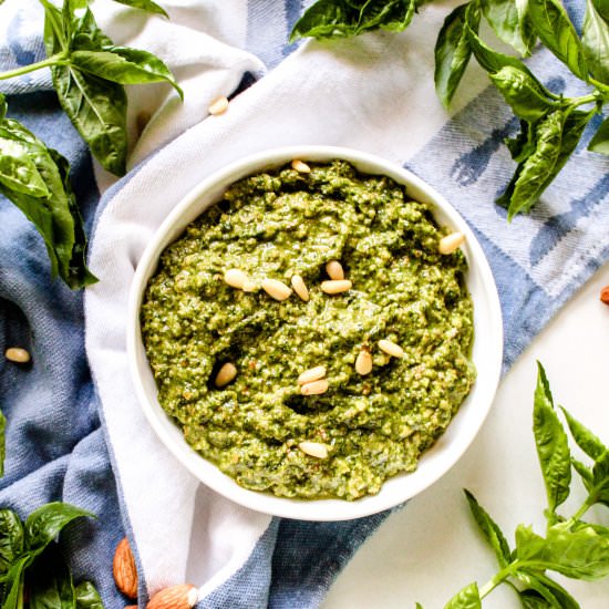 Dairy Free + GF Pesto - Recipe photo by OffTheWheatenPath
