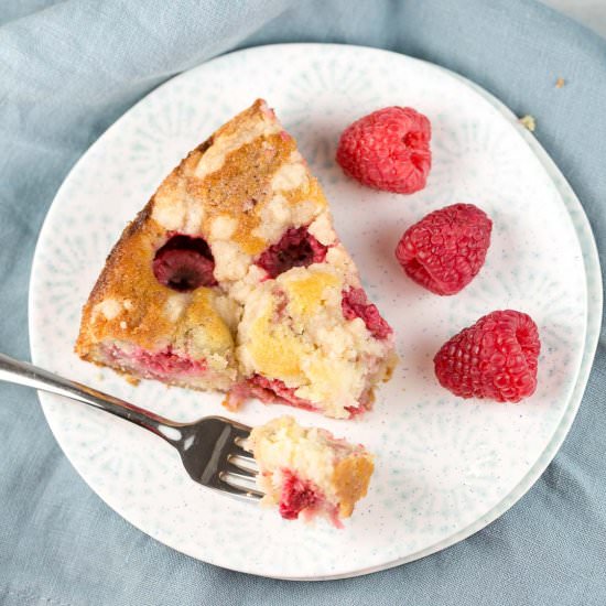Raspberry Crumb Cake - Recipe photo by bunsenburnerbakery