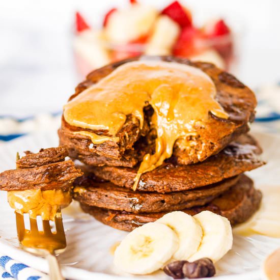 Chocolate Banana Pancakes - Recipe photo by MaesMenu