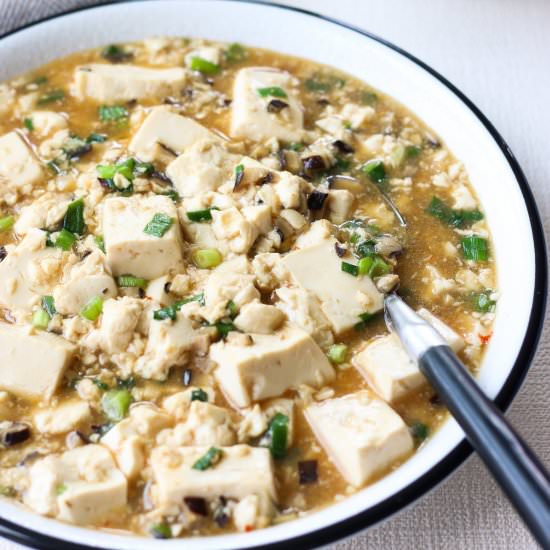 Japanese style vegan mapo tofu - Recipe photo by chefjacooks