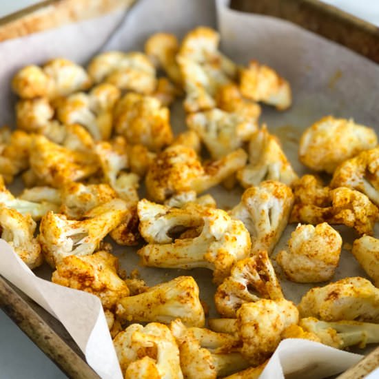 Quick Spicy Roasted Cauliflower - Recipe photo by Appetite For Energy