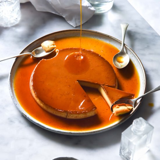 Lactose free creme caramel - Recipe photo by georgeats