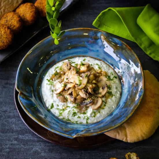 Mushrooms in Yogurt Cream with Dill - Recipe photo by thepeppercook