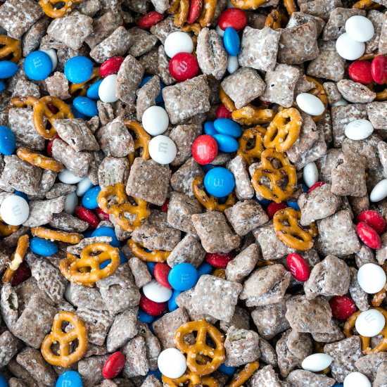 4th of July Puppy Chow - Recipe photo by Chef Molly