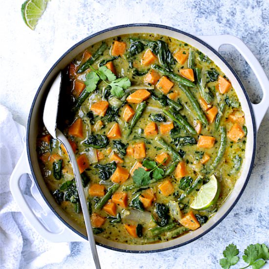 Vegan Thai Sweet Potato Curry - Recipe photo by fromachefskitchen