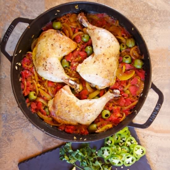 One-Pan Arroz con Pollo - Recipe photo by Flipped-Out Food