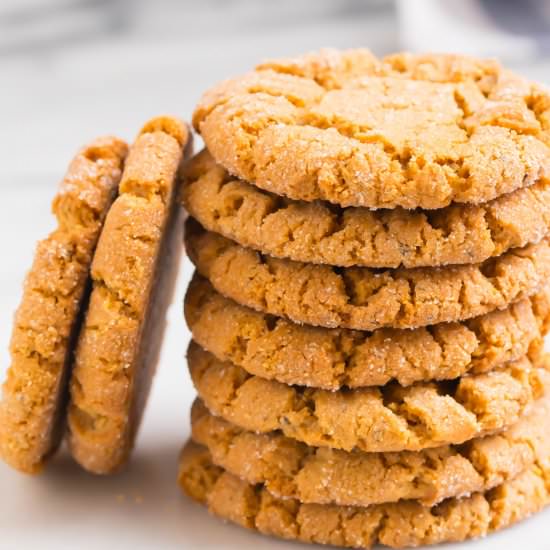 Vegan Peanut Butter Cookies - Recipe photo by wellplated