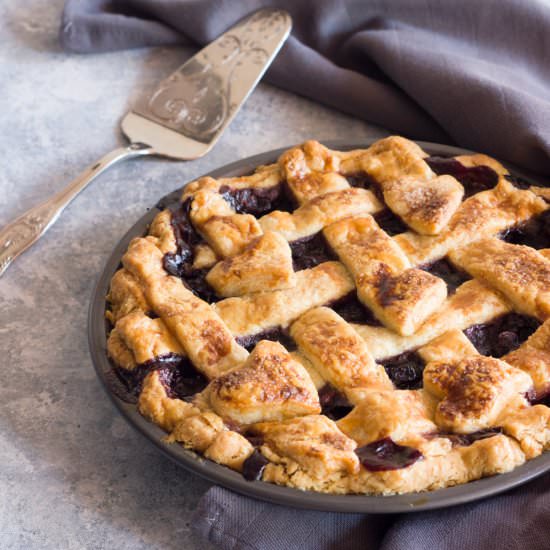 Easy Blueberry Pie - Recipe photo by PastryWishes