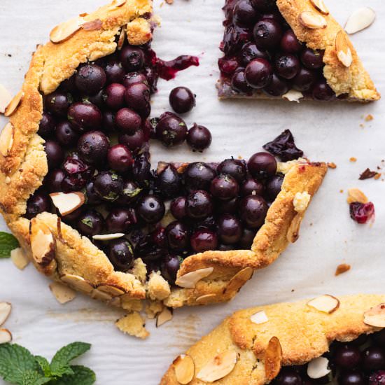Low-carb Blueberry Mint Galettes - Recipe photo by StemandSpoon