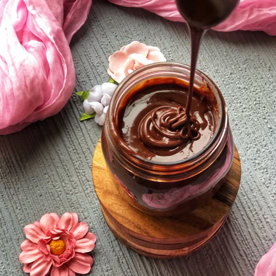 Two ingredient choc fudge sauce - Recipe photo by Once a Foodie