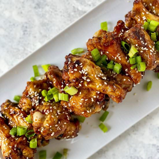 Sweet and Spicy Sesame Wings - Recipe photo by Real Food with Sarah