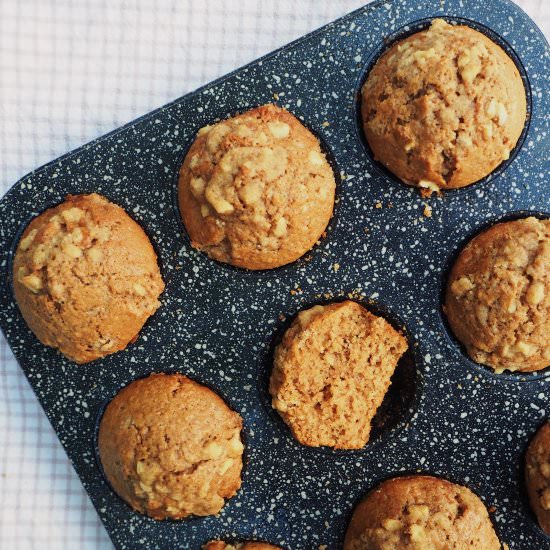 Chai muffins w/ walnut streusel - Recipe photo by earlgreythursday