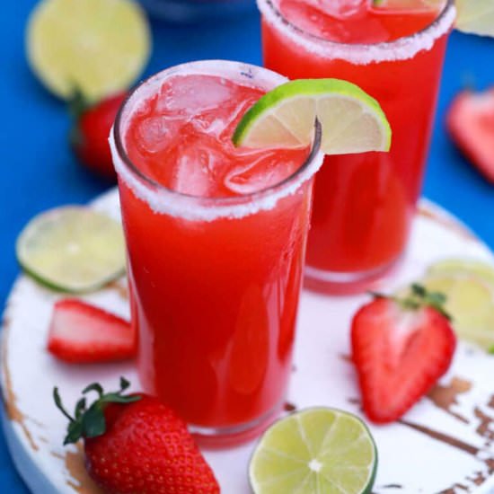 Strawberry Margarita - Recipe photo by peasandpeonies
