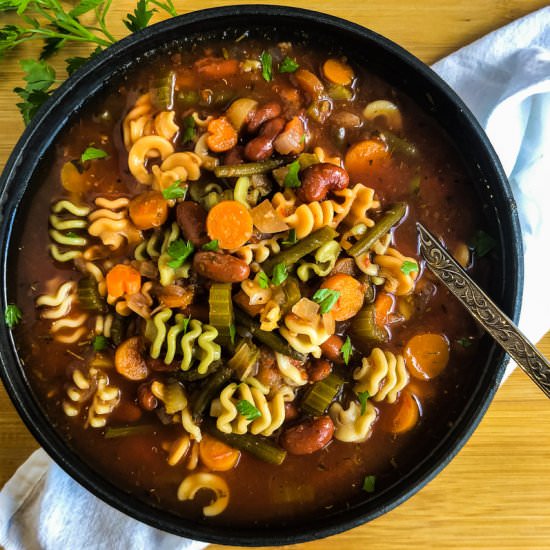 Vegetable Minestrone Soup - Recipe photo by Inspired Fresh Life