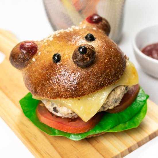 Teddy Bear Burger Bun - Recipe photo by sugaryums