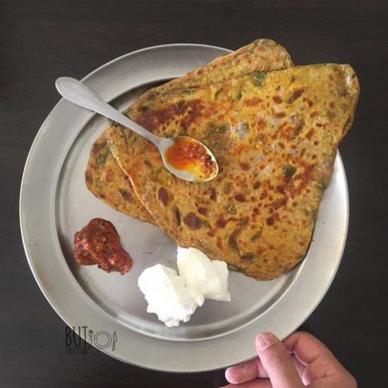 FRESH FENUGREEK LEAVES FLATBREAD - Recipe photo by butfirstchai
