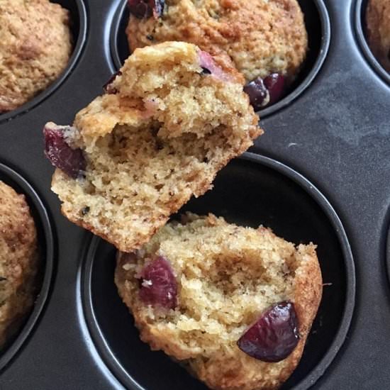 Banana Cherry Eggless Muffins - Recipe photo by butfirstchai