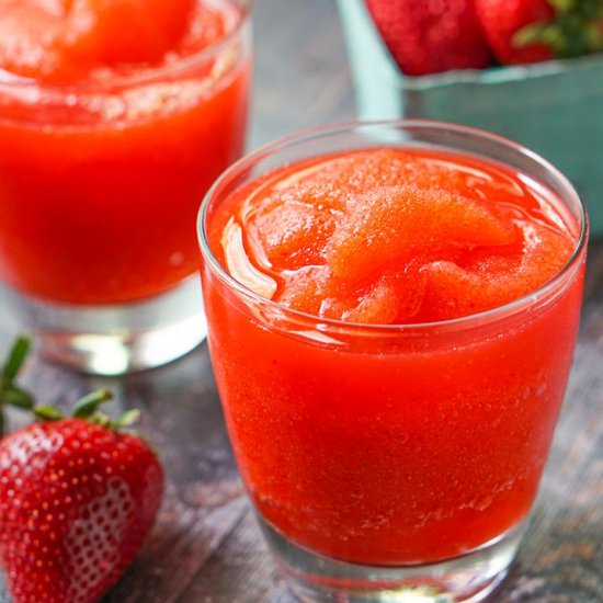 Keto Strawberry Margarita Slush - Recipe photo by MyLifeCookbook