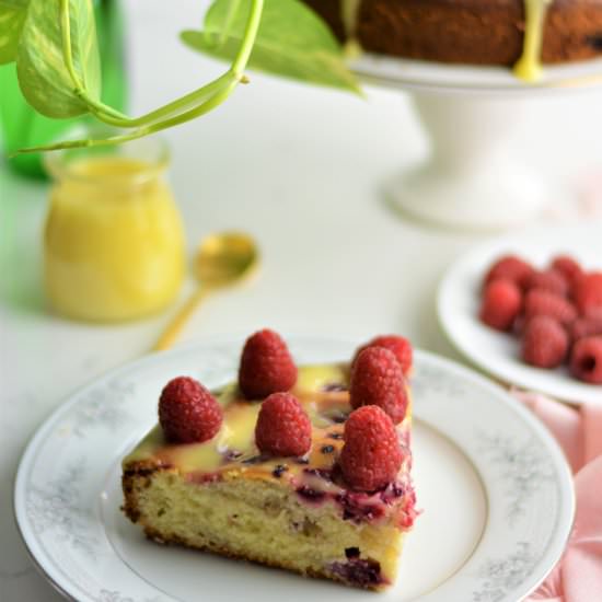 Raspberry lemon ricotta cake - Recipe photo by Lime Thyme