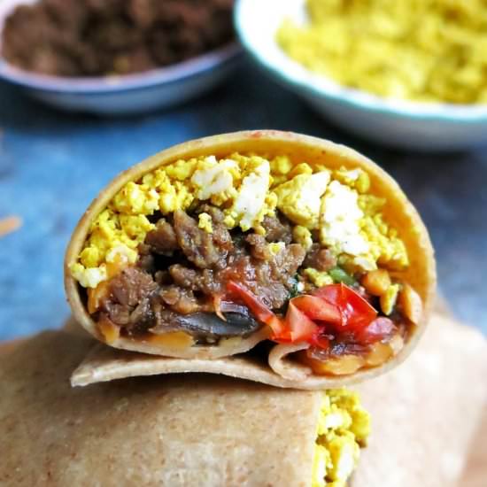 Vegan Breakfast Burritos - Recipe photo by olivesandlamb