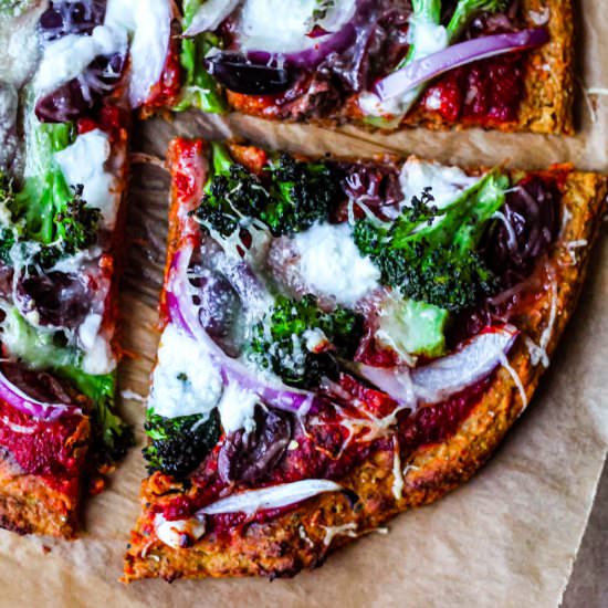 Sweet Potato Pizza Crust - Recipe photo by upbeetkitchen