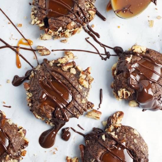 Salted Caramel Pecan Cookies - Recipe photo by simpletoscratch