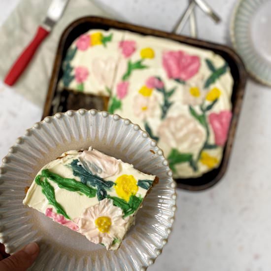 Courgette Cake w/ Lemon Cream Icing - Recipe photo by bakingwithaimee