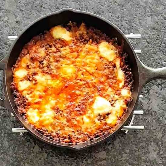 spicy cheesy lentil bake - Recipe photo by Cuisine Fiend