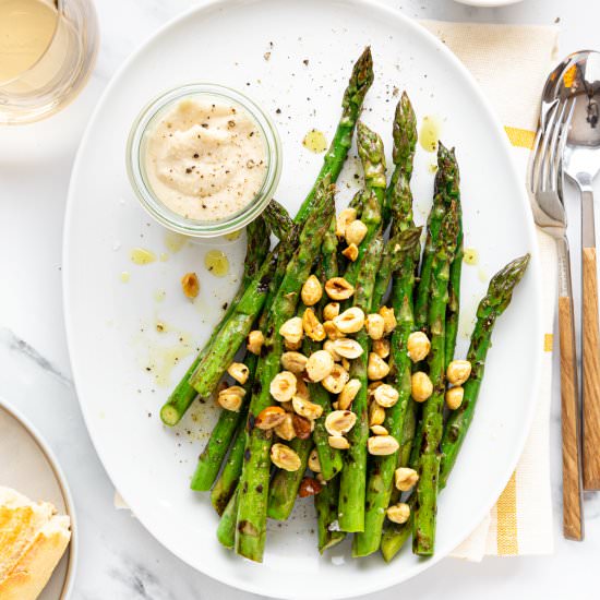 Grilled Asparagus with Hazelnuts - Recipe photo by jernejkitchen