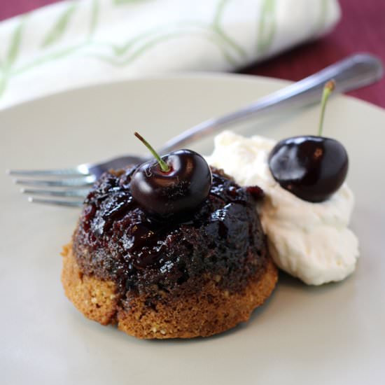 Cherry upside-down cakelets - Recipe photo by Food Gal