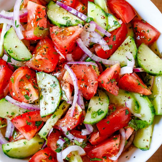 Tomato Cucumber Salad - Recipe photo by Eatwell 101