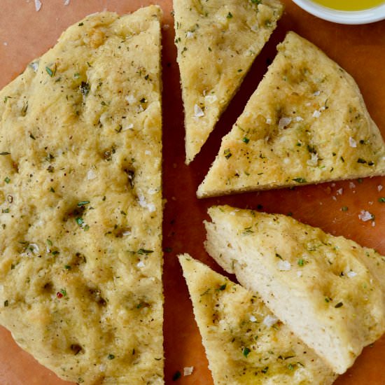 Easy Homemade Focaccia (No Yeast) - Recipe photo by justataste