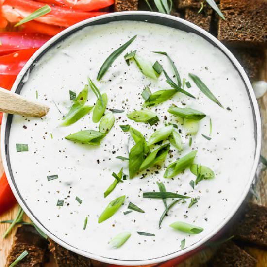 Green Goddess Dip - Recipe photo by cookingforkeeps