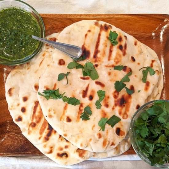 Grilled Sourdough Naan - Recipe photo by theimperfectfoodie